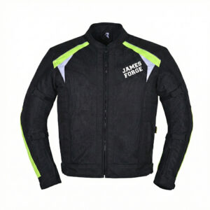 James Forge Motorcycle Jacket Black-White-Neon