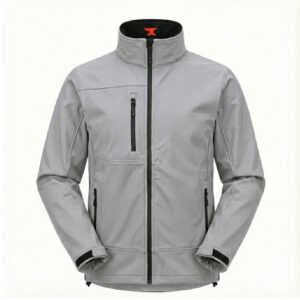 James Forge Soft Shell Jacket Full Zip Light Weight - Light Grey